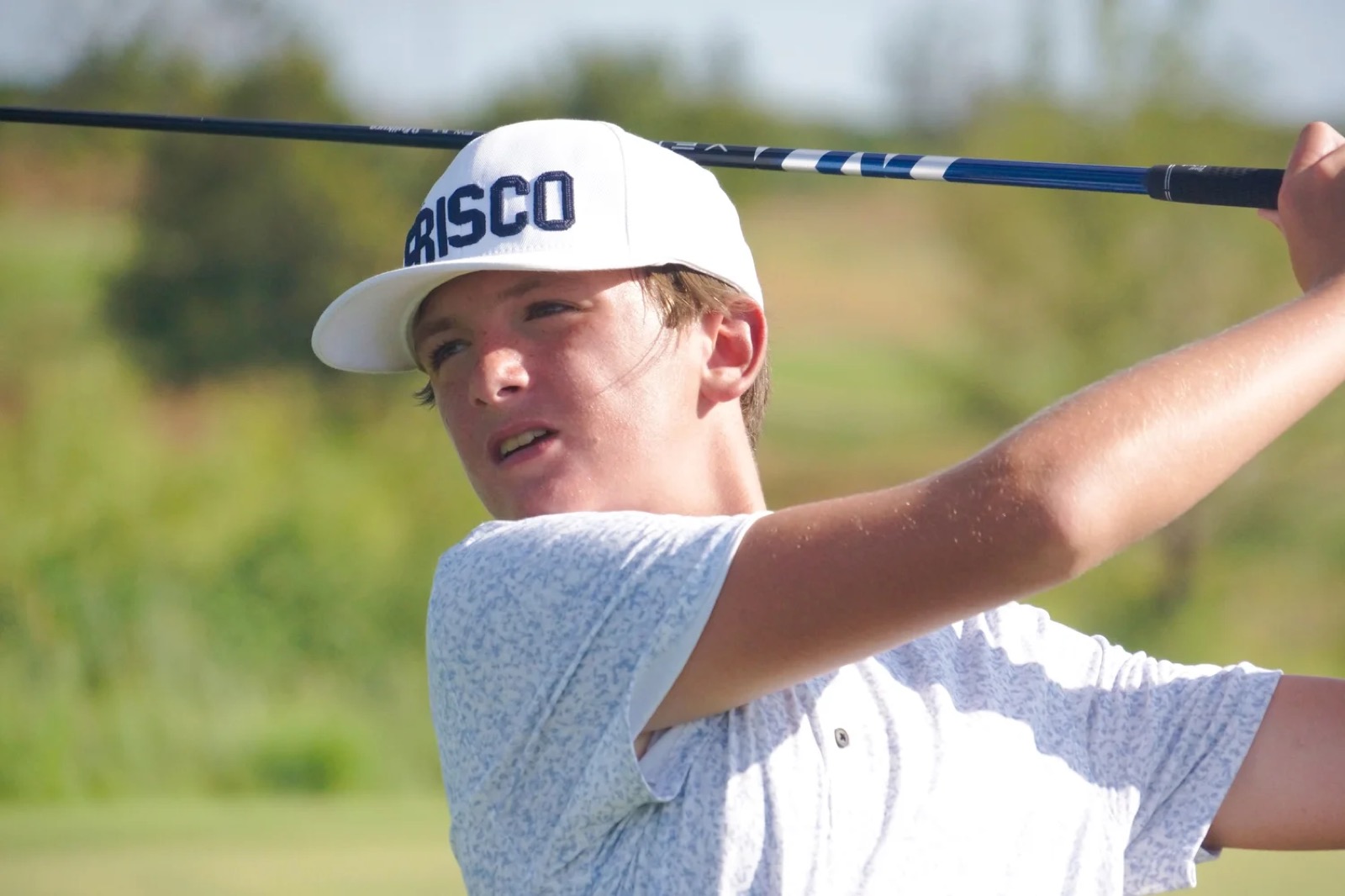 Tee shot follow-through
